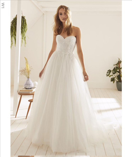 Princess Kleid mit Herzausschnitt und Spitze